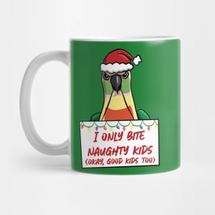 Only Bite Naughty Kids Green Cheeked Pineapple Conure Mug